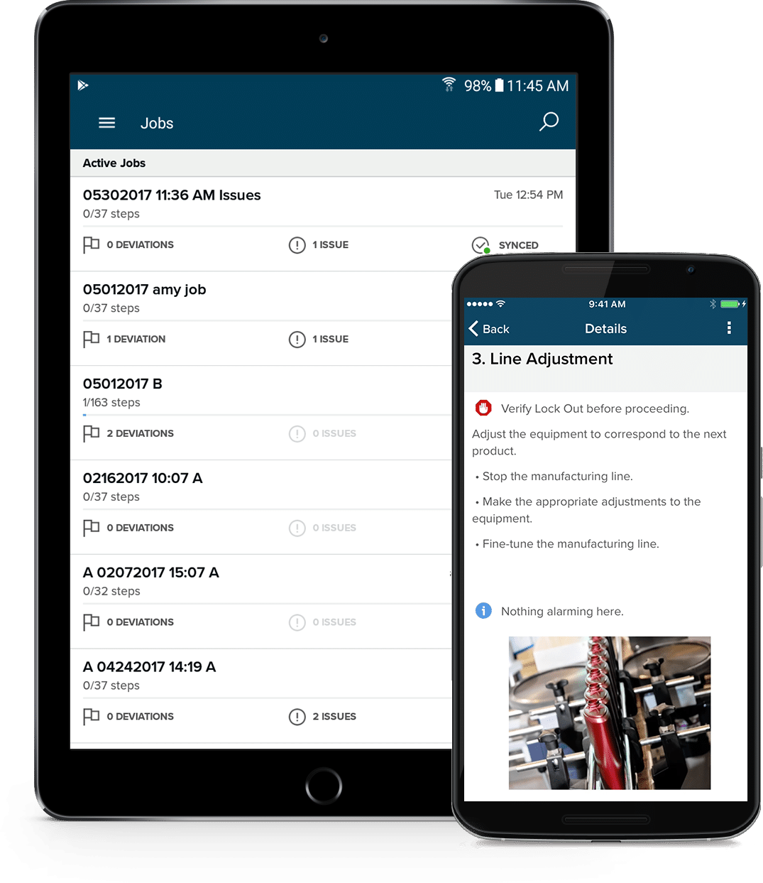 Parserbare jobboppgaver på mobile enheter.