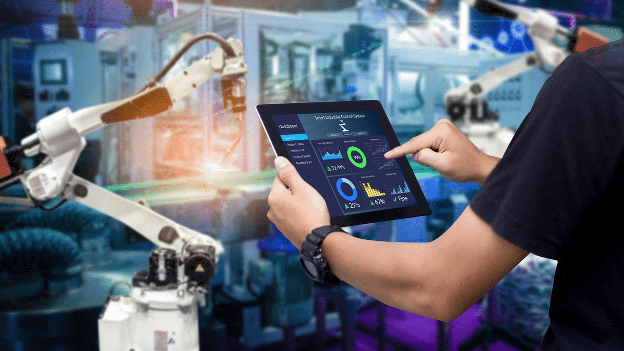 erp system metrics shown on tablet