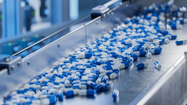 Medication on counting and dispensing tray