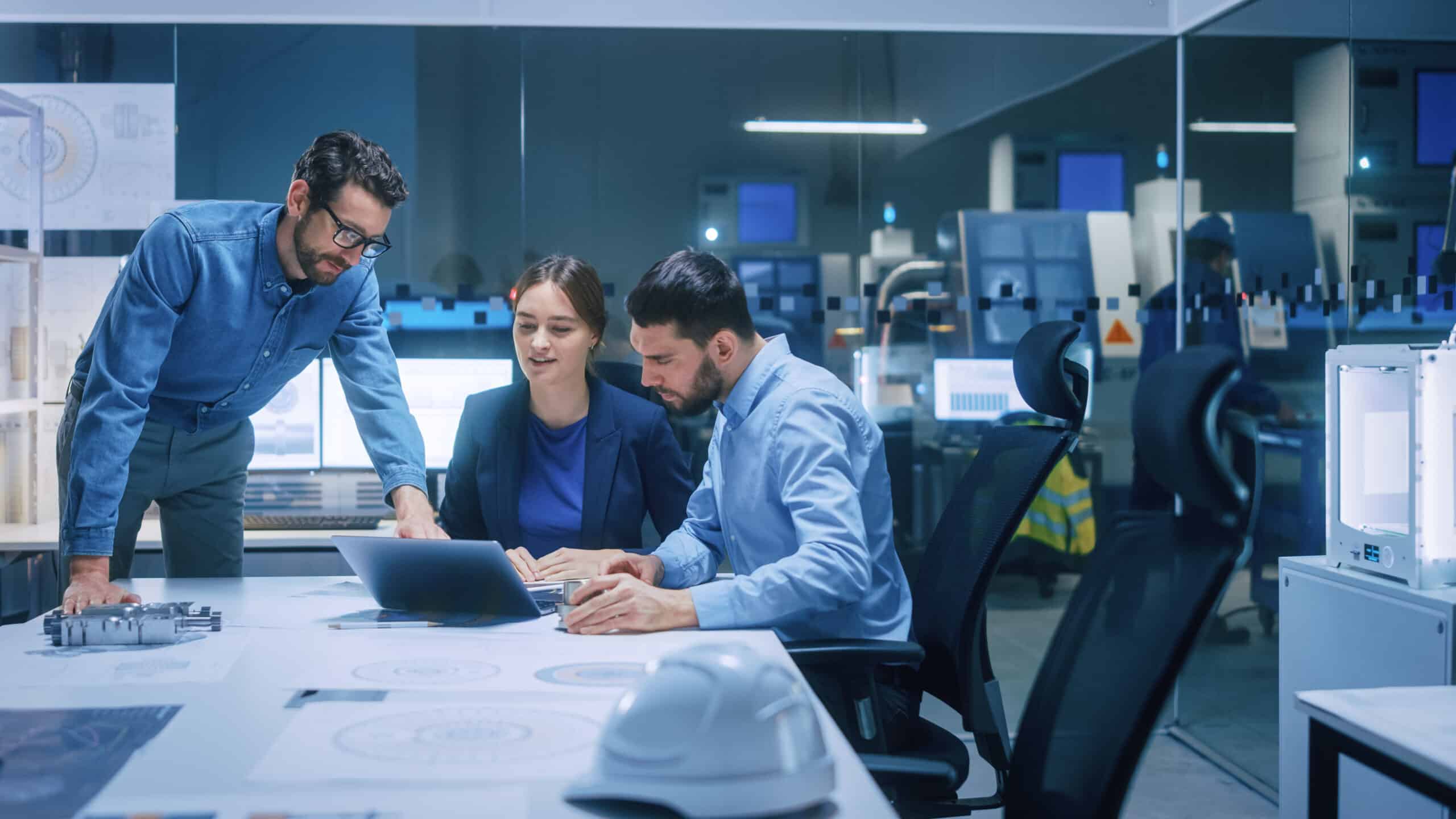 Factory floor meeting on EDI data trading partners