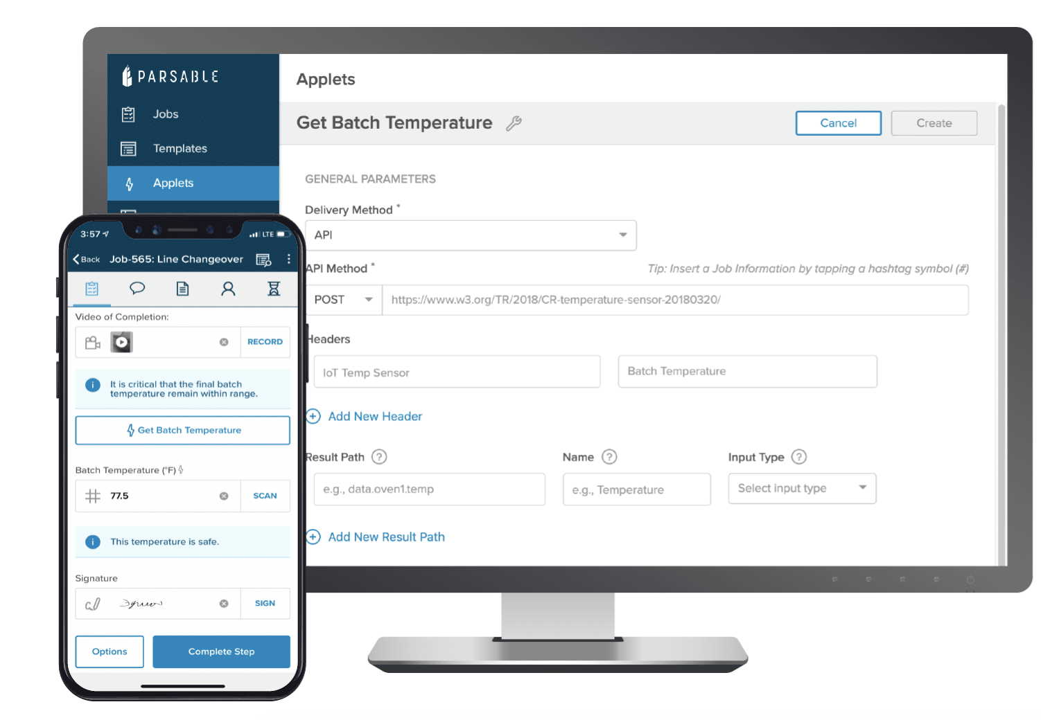 Parsable Applets for Systems
