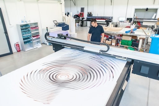 large sign printed